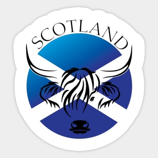 Scotland and a Coo Sticker